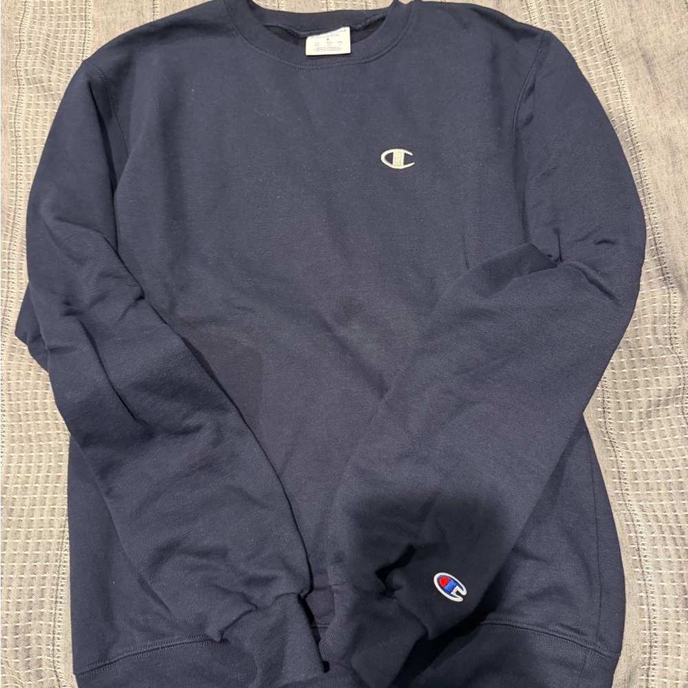 Champion Men's Dark Blue Crewneck Sweater